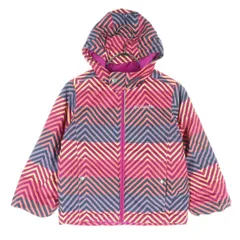 Columbia コロンビア 総柄 長袖 中綿ジャケット XXS ピンク系 キッズ 古着