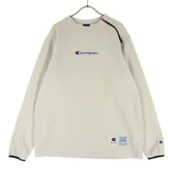 Champion チャンピオン 長袖 プルオーバー フリースジャケット L ライトグレー メンズ 古着