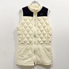 Callaway キャロウェイ レディース フルジップダウンベスト (ストレッチ・撥水性・保温性)  ゴルフウェア オフホワイト サイズM 【送料込み】