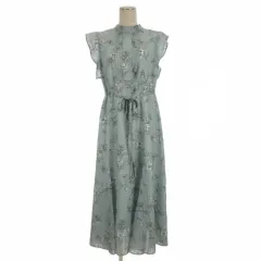 ジャスグリッティー JUSGLITTY ラインフラワープリント ワンピース 1 ブルー系 251216E