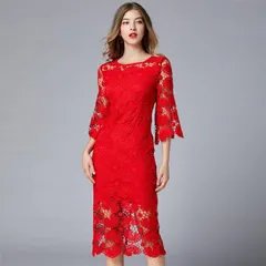 大きいサイズ L～6L パーティードレス パーティドレス フォーマルドレス 結婚式 二次会 披露宴 ママ会 大人上品 花柄ケミカル総レースドレス(T)