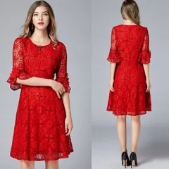 大きいサイズ L～6L パーティードレス パーティドレス フォーマルドレス 結婚式 二次会 披露宴 ママ会 華やか花柄総レースドレス ワンピース(T)