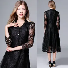 大きいサイズ L～6L パーティードレス パーティドレス フォーマルドレス 二次会 結婚式 披露宴 艶感 花柄総レース ドレスワンピース(T)