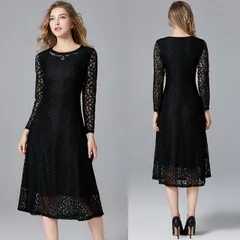 大きいサイズ パーティードレス パーティドレス フォーマルドレス 結婚式 二次会 披露宴 ママ会 総レース ドレス ワンピース(T)