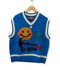 Paragraph SMILE VEST パラグラフ スマイルベスト ニットベスト Vネック フリーサイズ 中古 D4のサムネイル