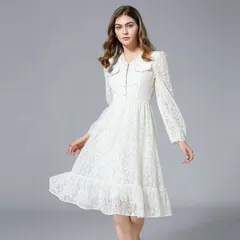 L6L ゆったり大きいサイズ パーティードレス パーティドレス フォーマルドレス 結婚式 二次会 上品感Vネック 上質花柄総レース ドレス(T)