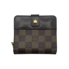 ルイ・ヴィトン LOUIS VUITTON コンパクト・ジップ N61668 ダミエ ダミエ ユニセックス 二つ折り財布