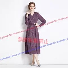 オシャレベルト付き胸元プリーツ上品感レースドレスワンピース (T)