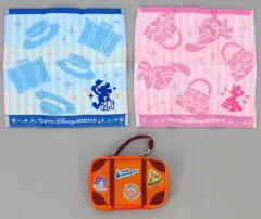 【中古】タオル・手ぬぐい ミッキー＆ミニー ミニタオル2枚(ポーチ付) 「ディズニー」 東京ディズニーリゾート バケーションパッケージ特典