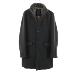 nano universe ナノユニバース ウールコート L グレー メンズ 古着