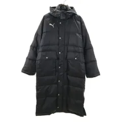 美品 PUMA プーマ ダウンコート S-M チャコール 収納袋付き メンズ 古着