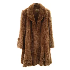 美品 paula lishman ポーラ リシュマン 70s 80s カナダ製 ヴィンテージ 毛皮コート M キャメル レディース 古着