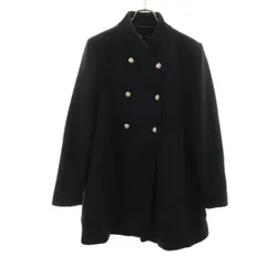 ZARA ザラ ダブルブレスト ウールコート XL ブラック レディース 古着