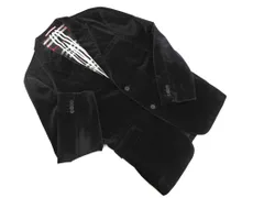 BURBERRY バーバリー BLACK LABEL ブラックレーベル ベロア テーラード ジャケット sizeL/黒 ◇■◎メンズ