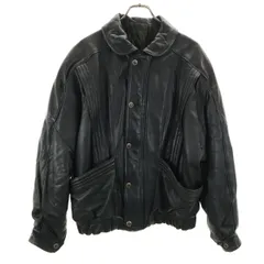 美品 レザージャケット ブラック メンズ 古着
