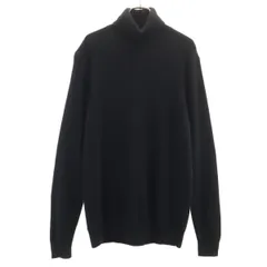 UNIQLO ユニクロ カシミヤ100％ 長袖 タートルネック セーター XL ブラック ニット メンズ 古着