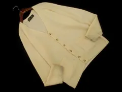 EASTBOY イーストボーイ ウール100% Vネック カーディガン size9/アイボリー ◇■ レディース