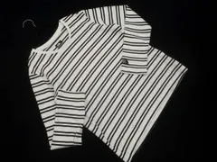 THE NORTH FACE ザノースフェイス ロゴ刺繍 ボーダー カットソー sizeL/白ｘ黒 ◇■ レディース