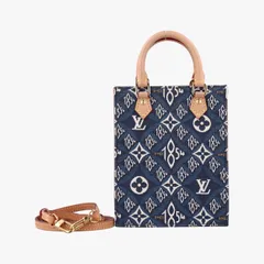 ルイヴィトンLouis VuittonSINCE1854 プティット サックプラ 2020AW ブルー×ホワイト×ベージュ モノグラム ジャガード M80288 SP3290 ICチップ