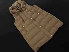 ZARA ザラ シームレス フーディ ロング 中綿ベスト sizeM/ライトカーキ ◇■ レディース