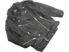 ZARA ザラ フェイクレザー ビッグシルエット ダブル ライダース ジャケット sizeS M/黒 ◇■ レディース