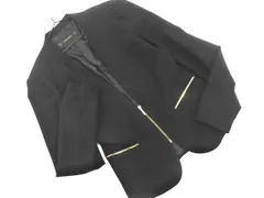 ZARA basic ザラ ベーシック ジップアップ ノーカラー ジャケット sizeS/黒 ◇■ レディース
