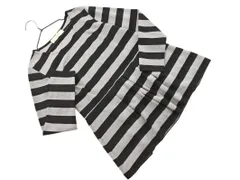 BEAUTY & YOUTH ビューティ&ユース ユナイテッドアローズ ボーダー ペプラム カットソー 黒ｘグレー ◇■ レディース