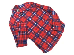 BEAMS ビームス チェック ボタンダウン シャツ sizeM/赤ｘ紺 ◇■ メンズ