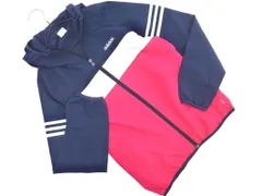 adidas アディダス フード トラック ジャケット sizeM/紺xピンク ◇■ レディース