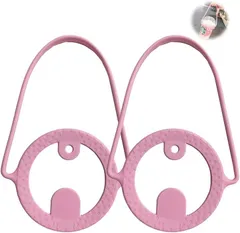 start.side スタートサイド startside ドリンクカップホルダー シリコン製 ストロー ホルダー付き (桃2点)