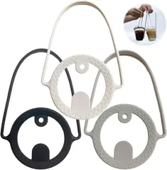 start.side スタートサイド startside ドリンクカップホルダー シリコン製 ストロー ホルダー付き (黒/白/灰3点セット)