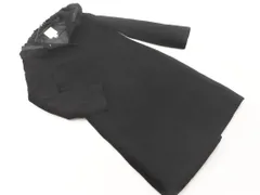 KUMIKYOKU 組曲 ウール混 ラビットファー 付き ロング コート size2/黒 ◇■ レディース