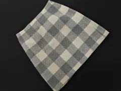 NATURAL BEAUTY BASIC ナチュラルビューティーベーシック ウール混 チェック Aライン 台形 スカート sizeS/白ｘグレー ◇■ レディース