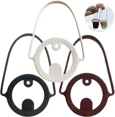 start.side スタートサイド startside ドリンクカップホルダー シリコン製 ストロー ホルダー付き (茶/白/黒３点セット)