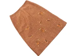 KUMIKYOKU 組曲 ウール混 スリット 刺繍 スカート size2/ブラウン ◇■ レディース