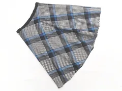 INED イネド ウール混 チェック フレア スカート size9/黒 ◇■ レディース