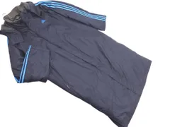 adidas アディダス 2WAY ベンチ コート sizeL/黒 ◆■ メンズ