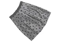 Apuweiser-riche アプワイザーリッシェ フロッキープリント ドット プリーツ スカート size1/グレー ◇■ レディース