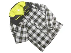 adidas アディダス チェック フーディー 中綿 コート sizeM/黒ｘグレーx黄 ◇■ メンズ