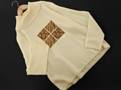 EVEX by KRIZIA エヴェックスバイクリツィア ウール100% レオパード柄 切替 タートルネック ニット セーター size46/生成 ◇■ レディース