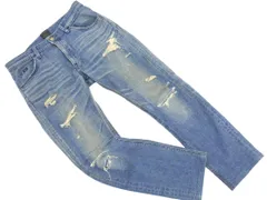 Lee リー ダメージ加工 デニムパンツ sizeM/青 ■■ レディース