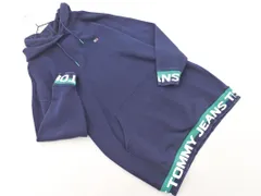 tommy jeans トミージーンズ 裏起毛 パーカー ワンピース sizeL/紺 ◇■ レディース