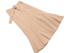 AZUL basic アズールバイマウジー ベルト付き ロング スカート sizeM/茶 ■■ レディース