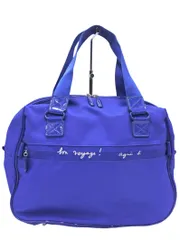 agnes b アニエスベー ロゴ トート バッグ 青 ■■ レディース