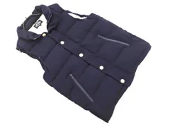 BEAMS ビームス ウール混 ダウンベスト sizeM/紺 ◇■ メンズ
