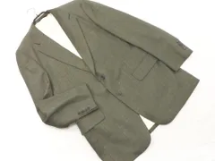 PAUL STUART ポールスチュアート ウール100% チェック テーラード ジャケット グレーカーキ ◇■ メンズ