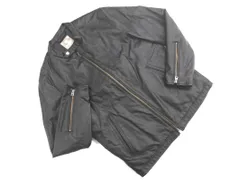 nano universe ナノユニバース フェイクレザー 中綿 シングル ライダース ジャケット sizeM/黒 ◇■ メンズ