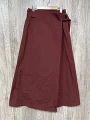 美品 Ray BEAMS レイビームス タグ付 ロング 巻き ラップ スカート ボルドー ◆■ レディース