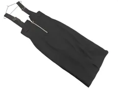 新品 MURUA ムルーア ウール混 サスペンダー付き ハイウエスト タイト スカート sizeM/黒 ◇■ レディース