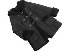 snidel スナイデル フェイクムートン ダッフル コート sizeF/黒 ◇■ レディース